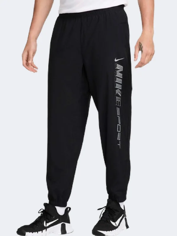 men's slim wool white pants-Nike Df Form Gfx Men Training Pant Black