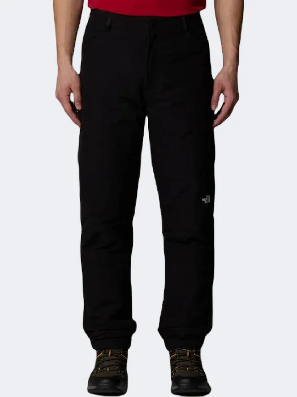 men's straight leg flat-front navy pants-The North Face Winter Exploration Regular Tapered Men Lifestyle Pant Black