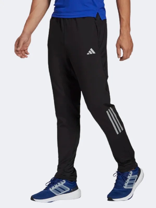 men's stretch slim green pants-Adidas Own The Run Astro Men Running Pant Black