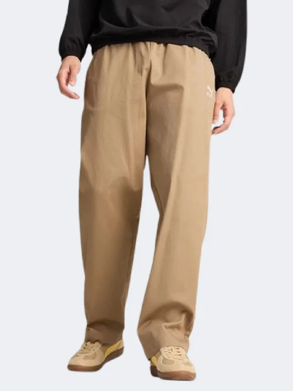 men's plus size tapered beige pants-Puma Better Classics Woven Men Lifestyle Pant Oak Branch