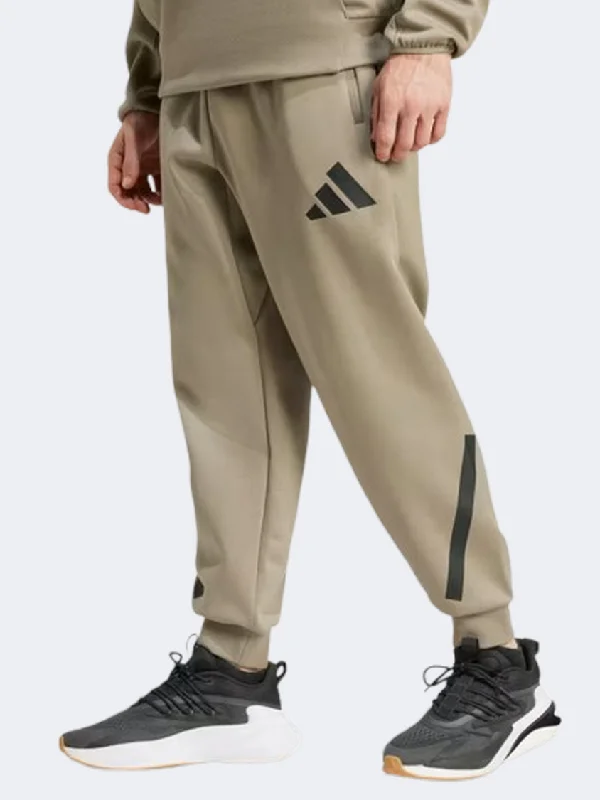 men's stretch relaxed green pants-Adidas Z N E Men Sportswear Pant Clay