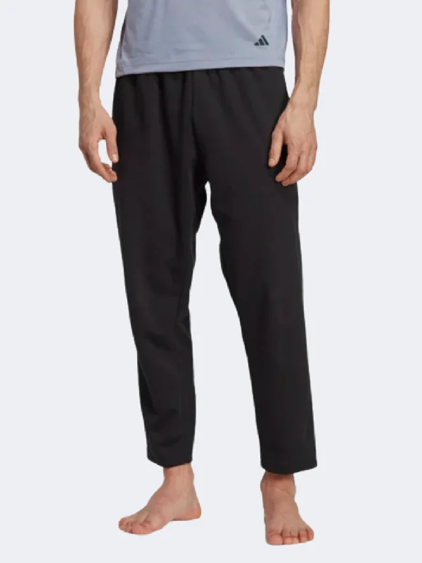 men's slim relaxed white pants-Adidas Yoga Base Men Training Pant Black/Carbon