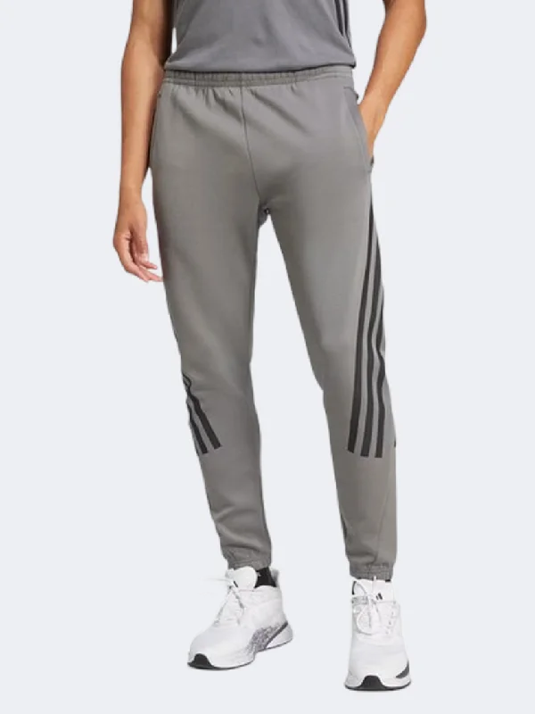 men's short cotton green pants-Adidas Future Icons 3 Stripes Men sportswear Pant Grey Four