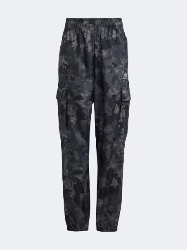 men's large high-waisted black pants-Adidas All Over Printed Kids-Boys originals Pant Carbon/Multicolor