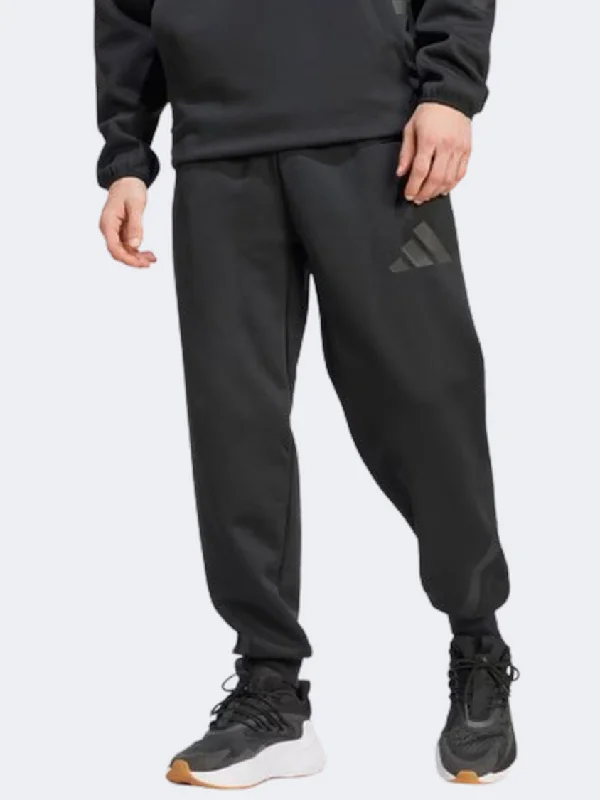 men's pleated wool gray pants-Adidas Z N E Men Sportswear Pant Black