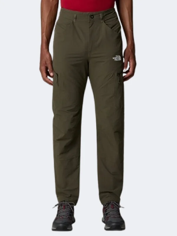 men's small waterproof navy pants-The North Face Exploration Regular Tapered Men Lifestyle Pant New Taupe Green