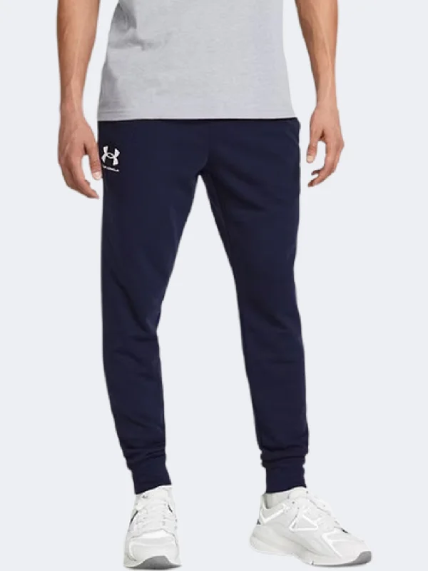 men's straight leg wool navy pants-Under Armour Rival Terry Men Lifestyle Pant Navy/Onyx White