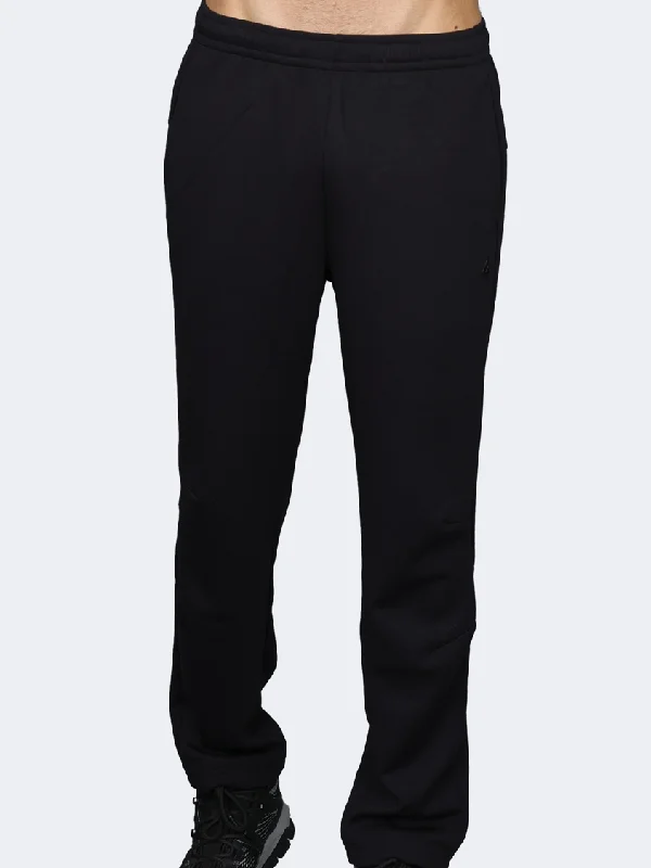 men's straight leg cotton navy pants-Oil And Gaz Regular Fit Men Lifestyle Pant Black