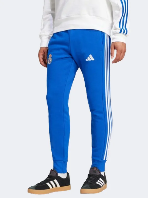 men's tall pleated brown pants-Adidas Real Madrid Dna Men Football Pant Collegiate Blue