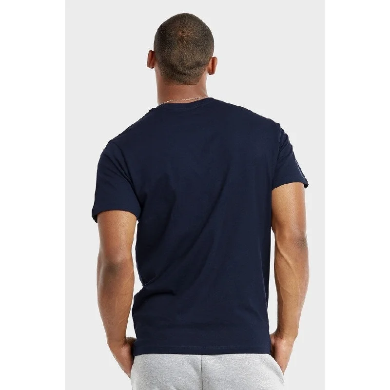 Men's supporter team jackets-TOP PRO Men's Crew Neck Solid Cotton Lightweight T Shirt 3-PACK NAVY