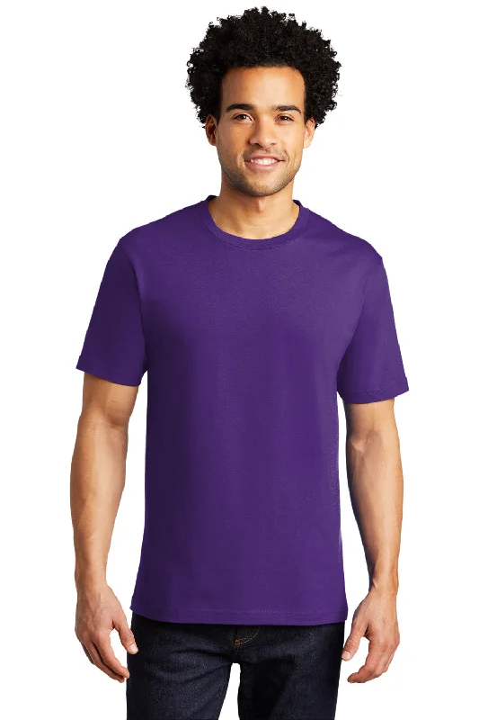 Men's short-sleeve rugged weekend shirt-Port & Company Mens Bouncer Short Sleeve Crewneck T-Shirt - Team Purple