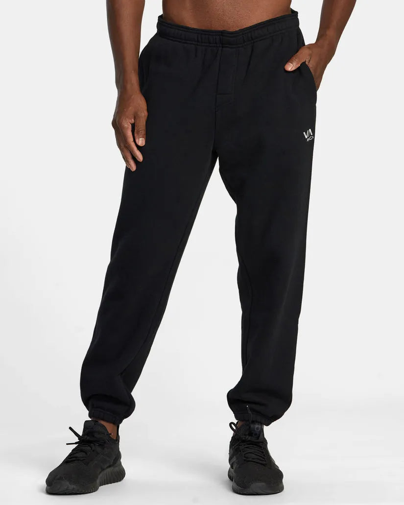 men's 32-inch relaxed black pants-RVCA Mens Pants VA Essential Joggers