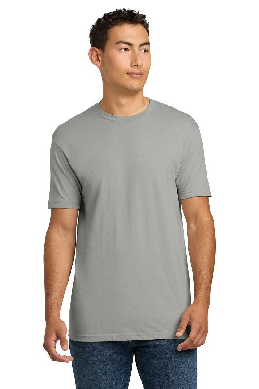 Men's short-sleeve casual subtle pattern tee-Next Level Mens Fine Jersey Short Sleeve Crewneck T-Shirt - Light Grey