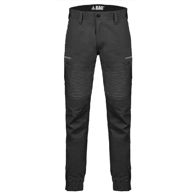 men's slim casual olive pants-BAD Redemption Cuffed Work Pants T16 - Black