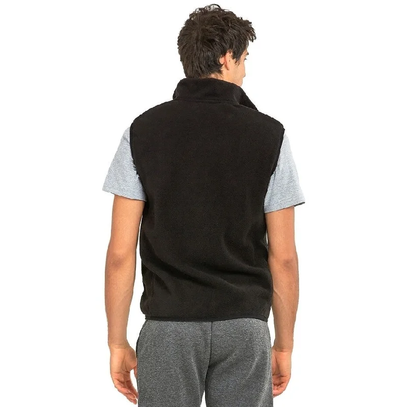 Men's summit peak jackets-KNOCKER Men's Polar Fleece Vest - Black