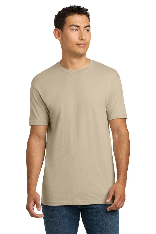 Men's short-sleeve neutral smooth silk tee-Next Level Mens Fine Jersey Short Sleeve Crewneck T-Shirt - Cream