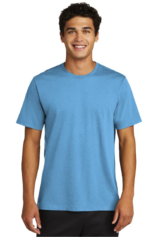 Men's short-sleeve rich burgundy shirt-Sport-Tek Mens Strive Moisture Wicking Short Sleeve Crewneck T-Shirt - Carolina Blue