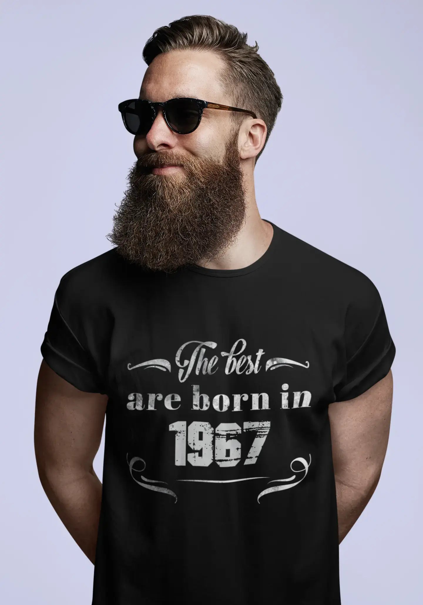 Men's short-sleeve subtle soft barbecue top-The Best are Born in 1967 Men's T-shirt Black Birthday Gift 00397