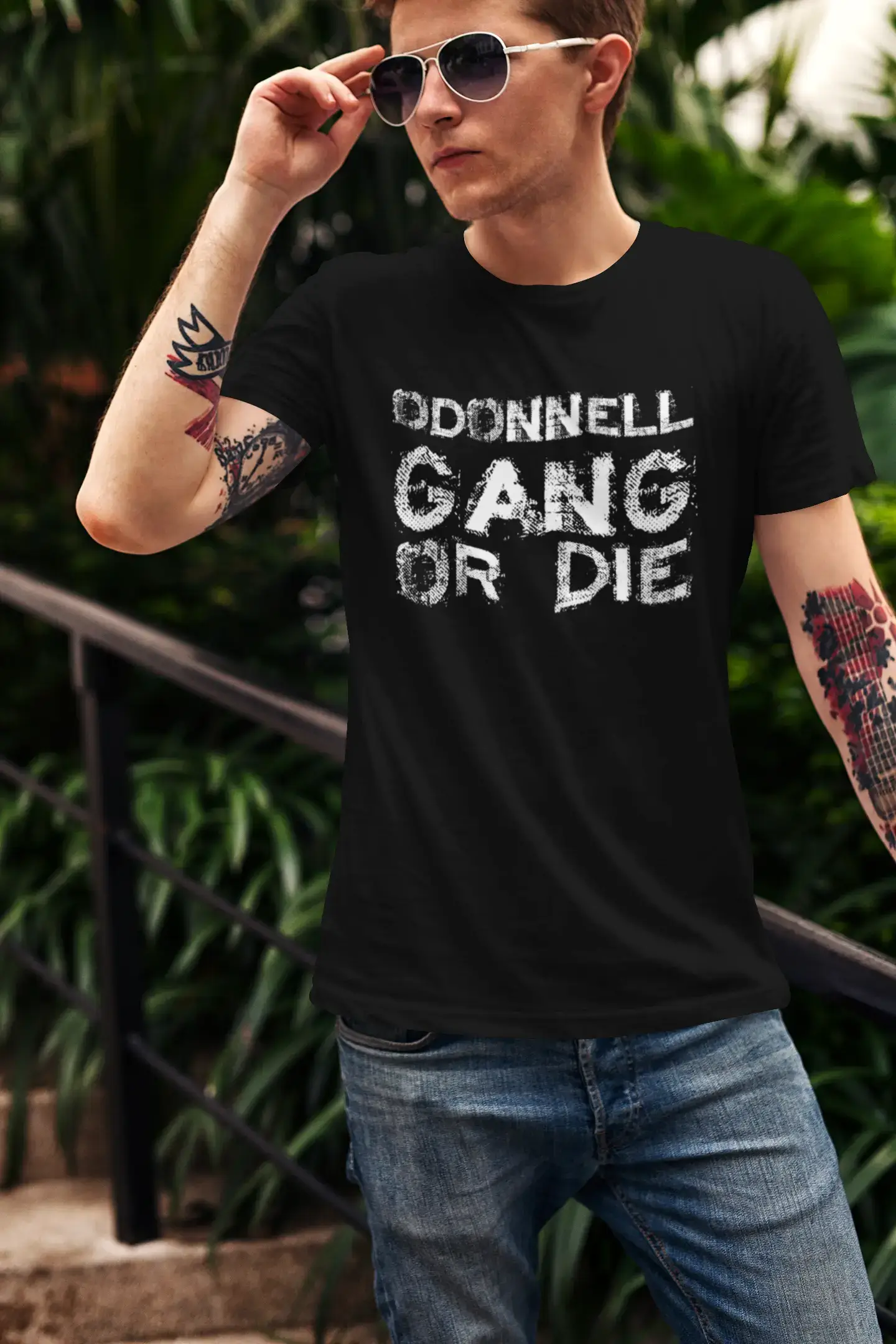 Men's short-sleeve sleek airy high-performance shirt-ODONNELL Family Gang Tshirt, Men's Tshirt, Black Tshirt, Gift T-shirt 00033