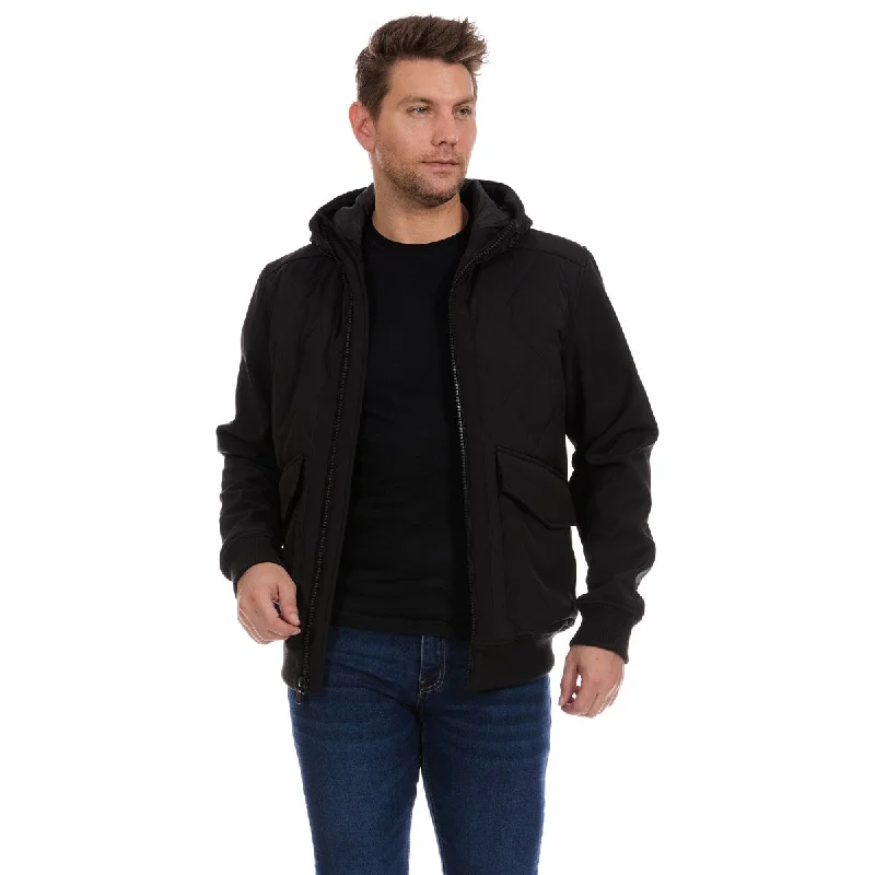 Men's city slicker jackets-Perry Ellis Mens Faux Memory Bomber