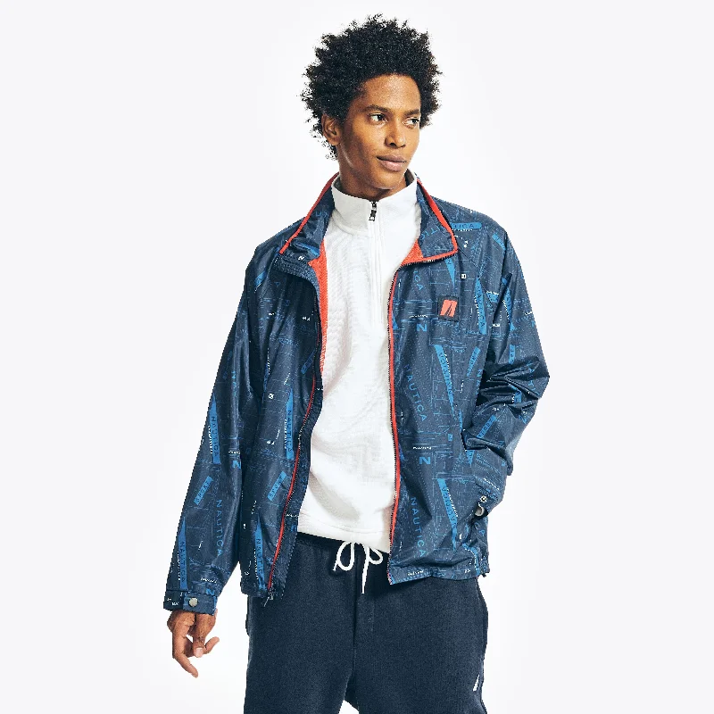 Men's urban hip-hop jackets-Nautica Mens Lightweight Jacket