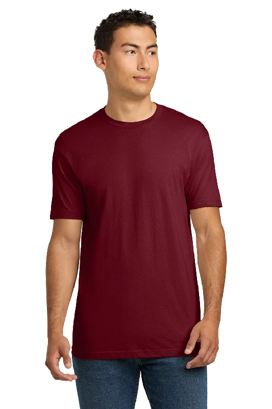 Men's short-sleeve rugged loose red tee-Next Level Mens Fine Jersey Short Sleeve Crewneck T-Shirt - Cardinal Red