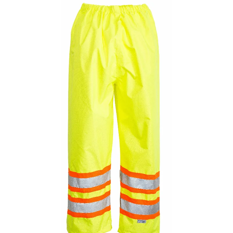 men's waterproof tapered beige pants-Viking® Open Road® 150D Waist Rain Hi-Vis Pants - 6323WP