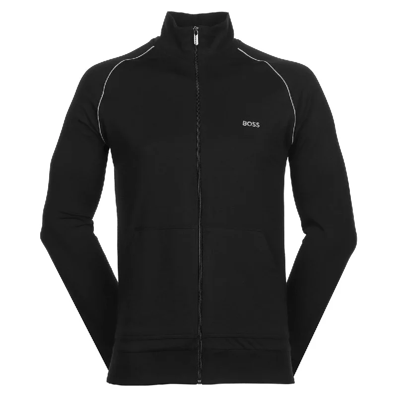 Men's wind gust jackets-Hugo Boss Men's Mix & Match Zip-Up Jacket, Black