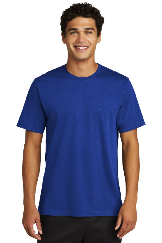 Men's short-sleeve sporty teal shirt-Sport-Tek Mens Strive Moisture Wicking Short Sleeve Crewneck T-Shirt - True Royal Blue