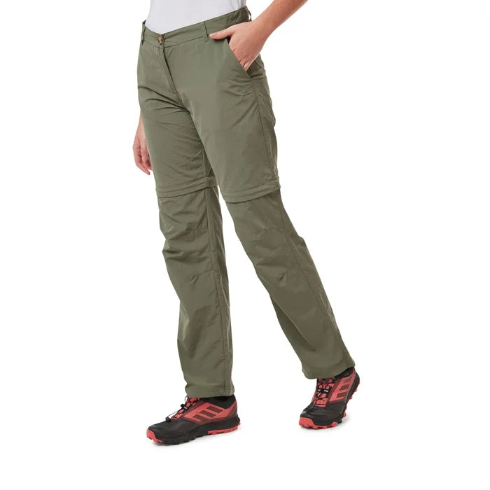 men's wide-leg athletic beige pants-Craghoppers NosiLife Convertible III Womens Pants - Long