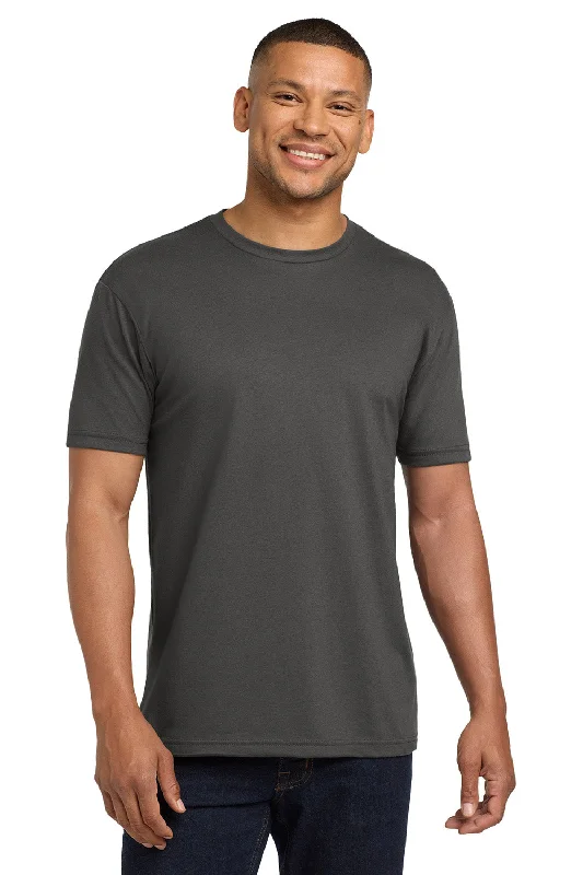 Men's short-sleeve subtle soft trendy hiking shirt-Next Level Mens Sueded Jersey Short Sleeve Crewneck T-Shirt - Heavy Metal Grey