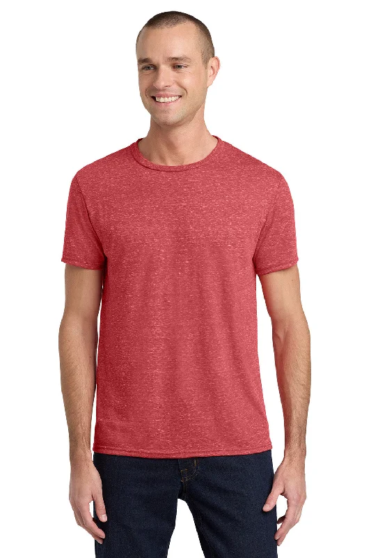 Men's short-sleeve fresh modern earthy tee-Jerzees Mens Vintage Snow Short Sleeve Crewneck T-Shirt - Heather Red - Closeout