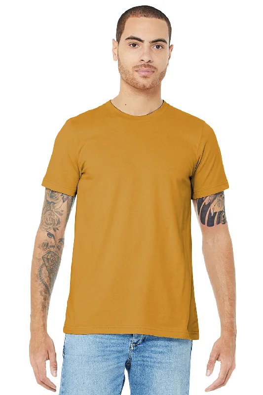 Men's short-sleeve sleek neutral rave tee-Bella + Canvas Mens Jersey Short Sleeve Crewneck T-Shirt - Mustard Yellow