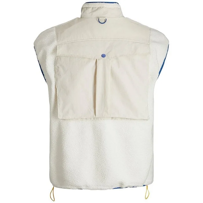 Men's relay team jackets-Jack & Jones Men's Theis Active Fleece Vest White Size Large