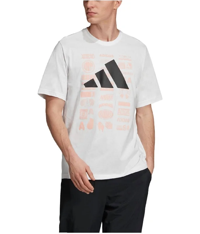 Men's short-sleeve sporty mesh top-Men’S Tp Short Sleeves Tee Shirt In White