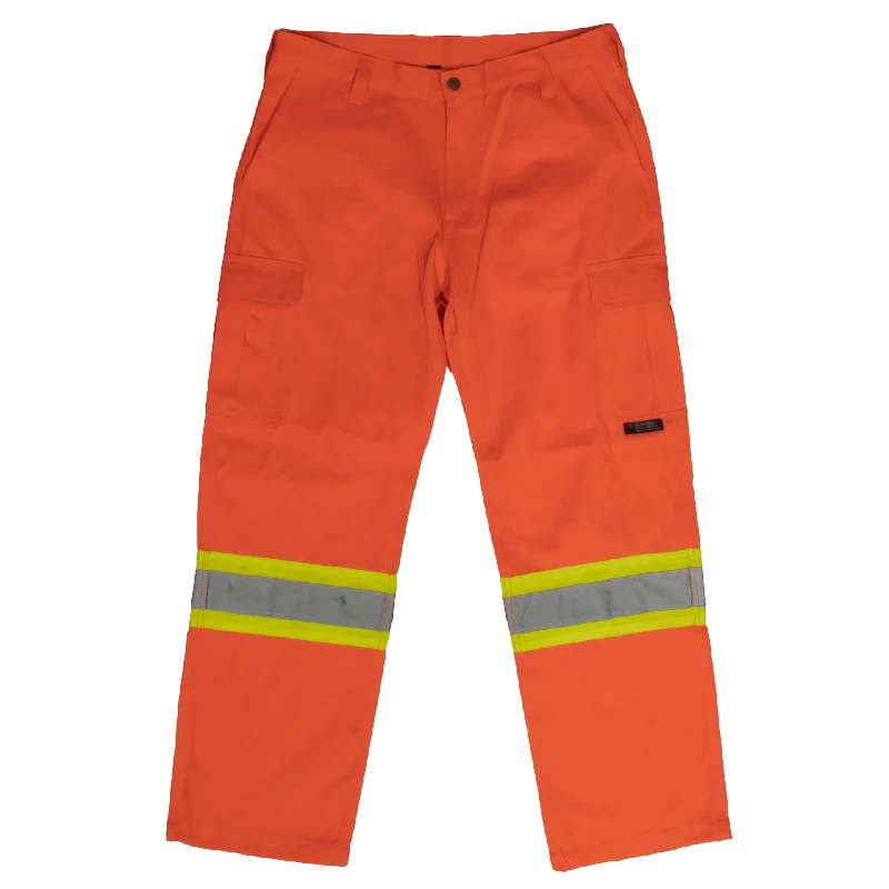 men's extra large flat-front blue pants-Tough Duck Cargo Hi-Vis Pants SP01