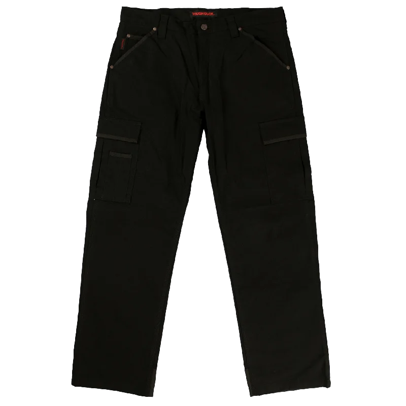 men's athletic high-waisted red pants-Tough Duck Flex Duck Cargo Work Pants WP01