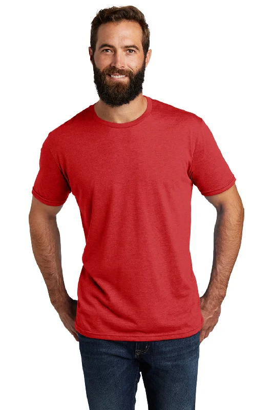 Men's short-sleeve bold rich boxy abstract shirt-Allmade Mens Short Sleeve Crewneck T-Shirt - Rise Up Red