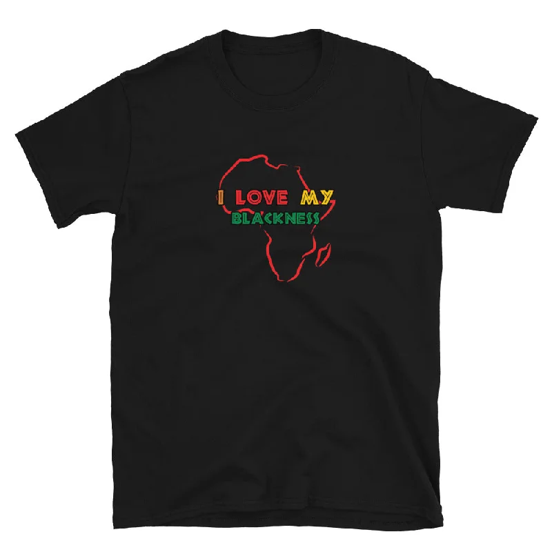 Men's short-sleeve subtle soft-touch tee-I Love My Blackness T-Shirt