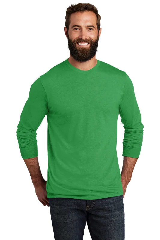 Men's short-sleeve trendy bright slim pastel shirt-Allmade Mens Long Sleeve Crewneck T-Shirt - Enviro Green