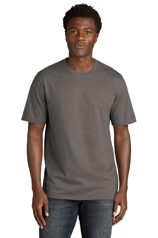 Men's short-sleeve urban warm concert top-New Era Mens Moisture Wicking Short Sleeve Crewneck T-Shirt - Shadow Grey