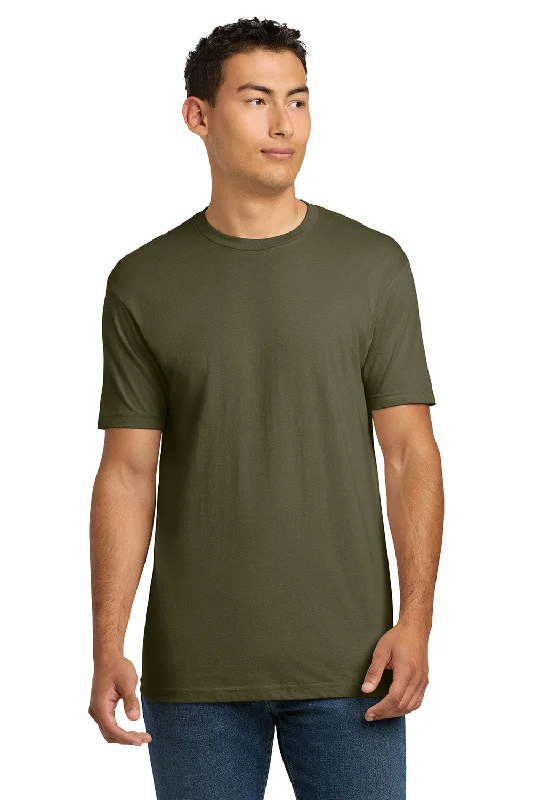 Men's short-sleeve soft barbecue tee-Next Level Mens Fine Jersey Short Sleeve Crewneck T-Shirt - Military Green