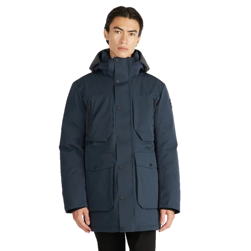 Men's guard duty jackets-Pajar Men's Karsten Mid Length Parka with Detachable Hood