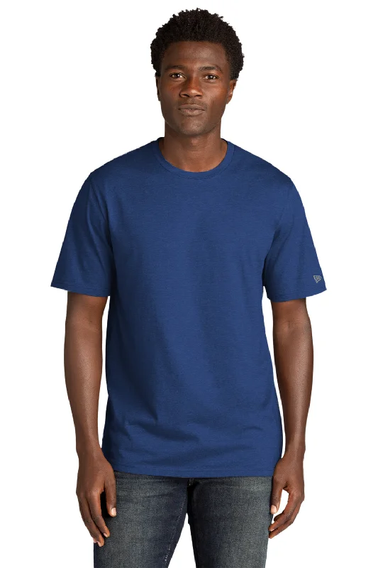 Men's short-sleeve bold rich clubbing shirt-New Era Mens Moisture Wicking Short Sleeve Crewneck T-Shirt - Royal Blue