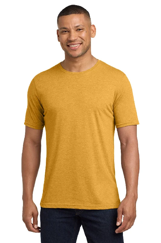 Men's short-sleeve bright coral shirt-Next Level Mens Jersey Short Sleeve Crewneck T-Shirt - Antique Gold