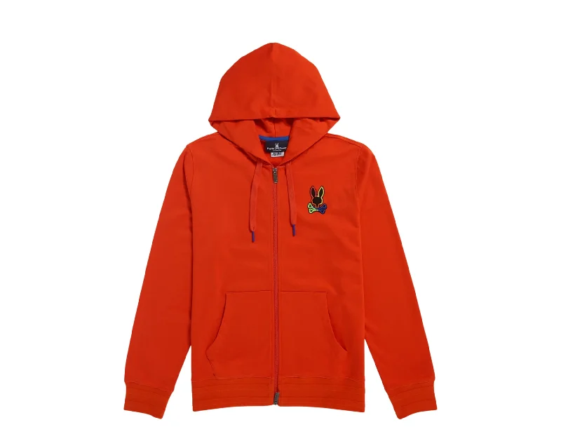 Men's canyon rugged jackets-Psycho Bunny Leo Red Spice/Multi Men's Hoodie B6H244S1FT-RES