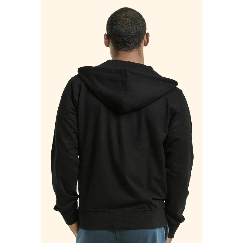 Men's peace symbol jackets-Men's Hooded Full Zip Terry Sweater