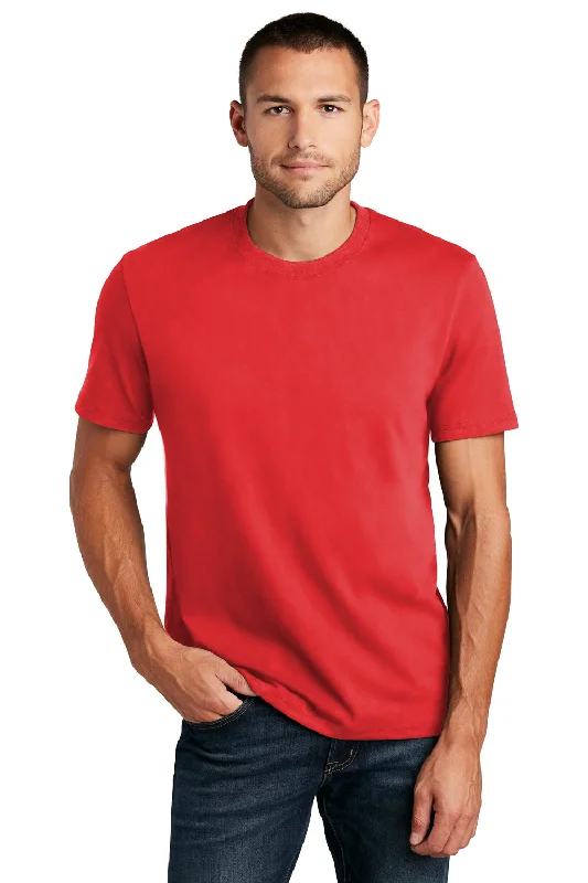 Men's short-sleeve cool rugged weekend tee-District Mens Re-Tee Short Sleeve Crewneck T-Shirt - Ruby Red