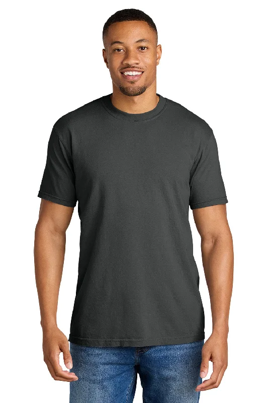 Men's short-sleeve retro plush Henley top-Comfort Colors Mens Short Sleeve Crewneck T-Shirt - Graphite Grey