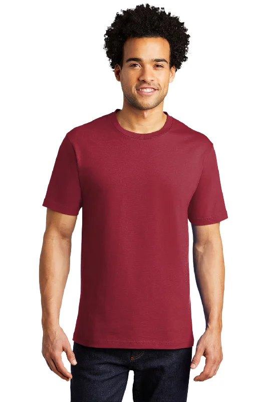 Men's short-sleeve sporty loud print shirt-Port & Company Mens Bouncer Short Sleeve Crewneck T-Shirt - Rich Red